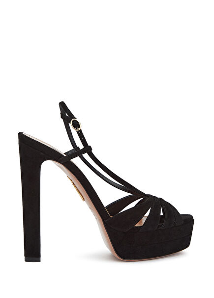 Aimée Black Platform Women's Suede Sandal