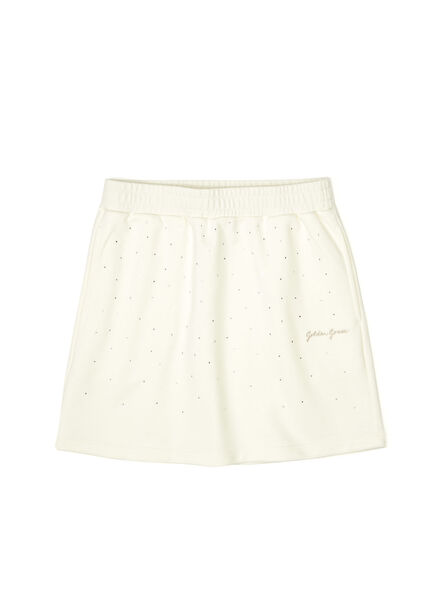 White Micro-Stone Girls' Skirt