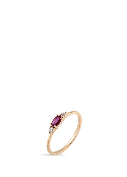 Ruby 14K Women's Diamond Ring