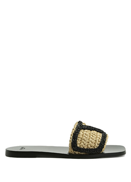 Superstar Black Cream Women's Beach Slippers