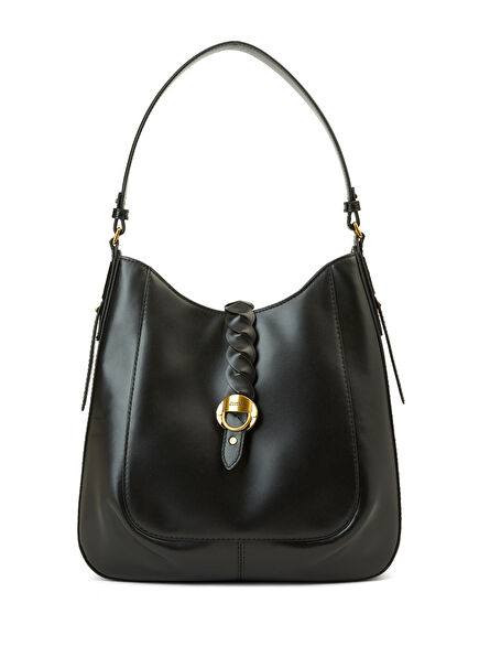 Altay Siyah Kadın Deri Hobo