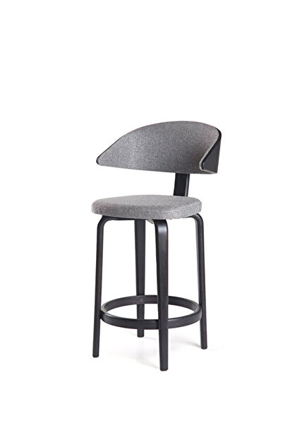 Fila Siyah Ahşap Bar Sandalyesi