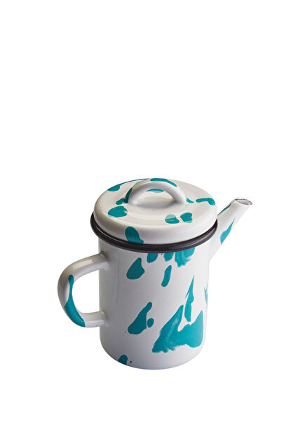 Some Color Enamel Turquoise Teapot