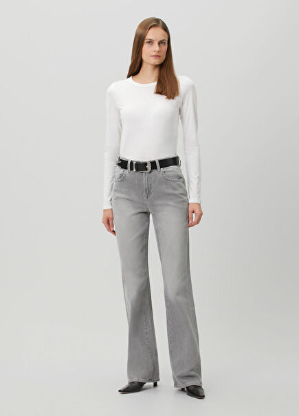 Tess Gri Straight Leg Jean Pantolon