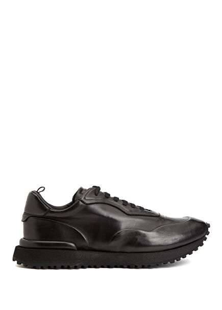 Siyah Erkek Deri Sneaker