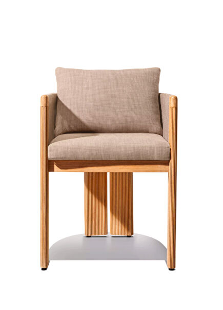 Minevra Naturel Ahşap Luxury Bahçe Sandalyesi