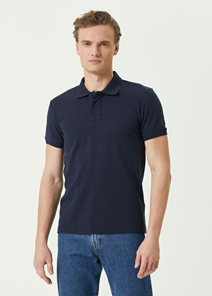 Slim Fit Lacivert Polo Yaka T-shirt
