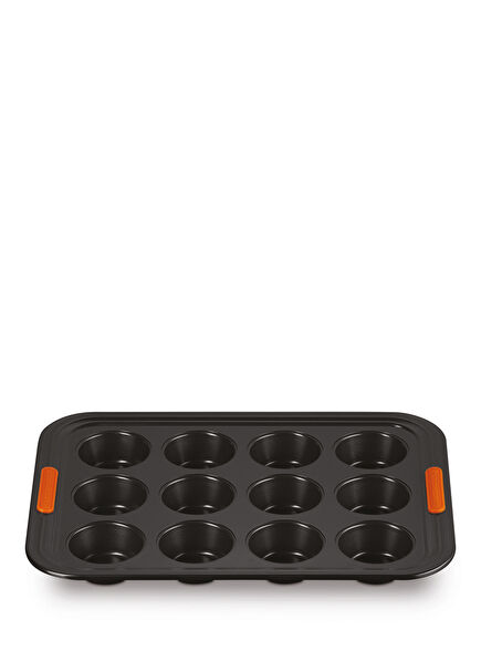 Black Steel 12-Piece Muffin Tin