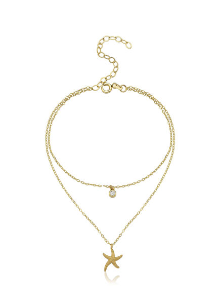 Beach 14 Ayar Altın Kadın Halhal