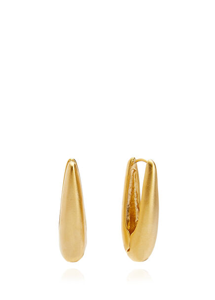 Gold Kadın Oval Küpe