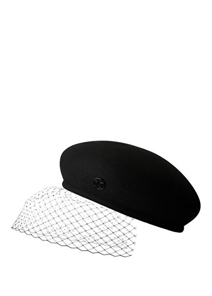 New Bonnie Veil Black Women's Beret Hat