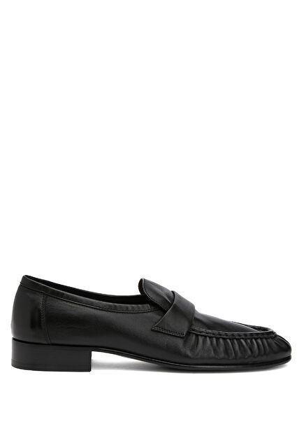 Siyah Kadın Deri Loafer