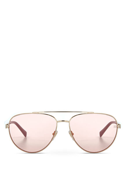 Burcu Esmersoy x Hermossa HM 1667 C2 Altın Kırmızı Metal Unisex Güneş Gözlüğü