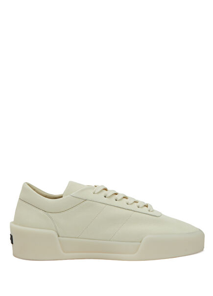 Ecru Men's Leather Sneakers