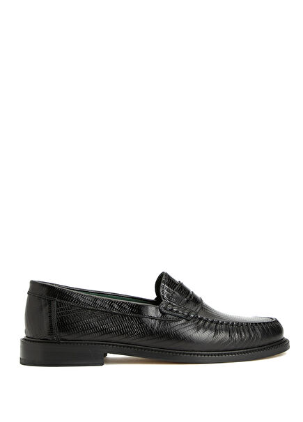 Black Men's Leather Loafer