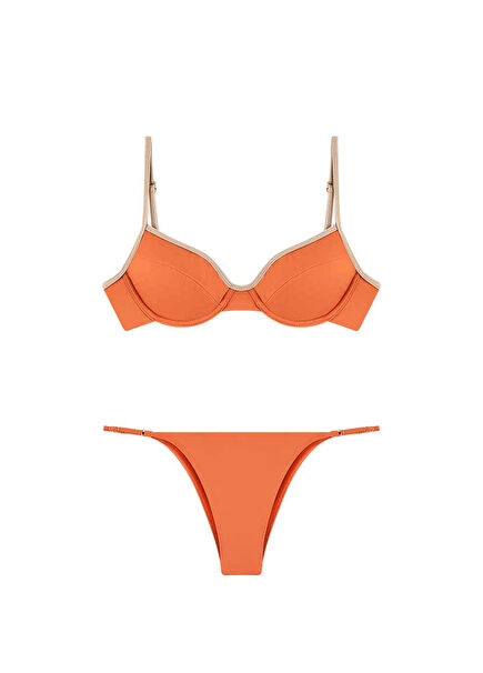 Pia Peach Fuzz Underwire Women's Bikini Set
