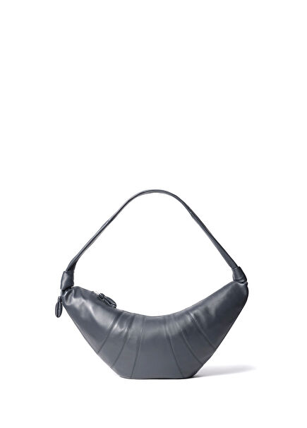 Large Croissant Lacivert Erkek Deri Çanta