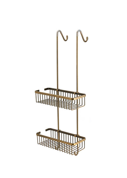 Antik Dikdörtgen 2'li Askılı Duş Rafı 