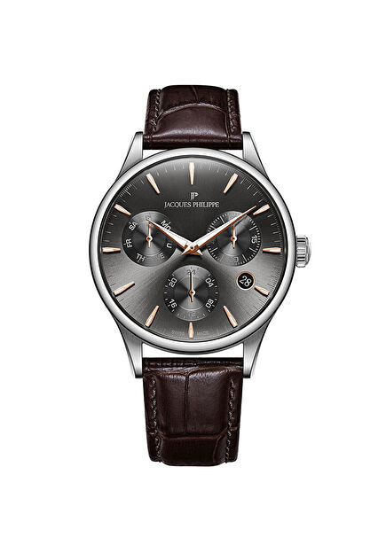 JPQGC671143 Kahverengi Deri Erkek Kol Saati