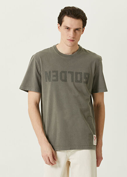 Haki Logo Baskılı T-shirt