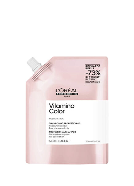 Paris Serie Expert Vitamino Color Boyalı Saçlar için Renk Koruyucu Refil  Şampuan 500 ml