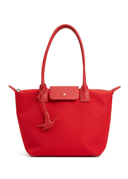 City Medium Red Women's Shopping Bag