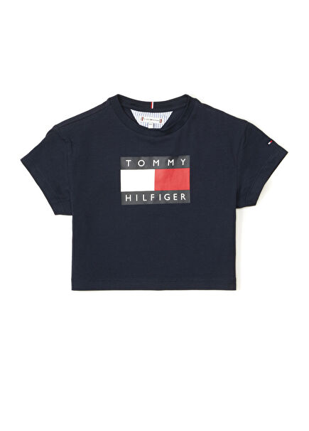 Heritage Mavi Kız Çocuk Cropped T-shirt