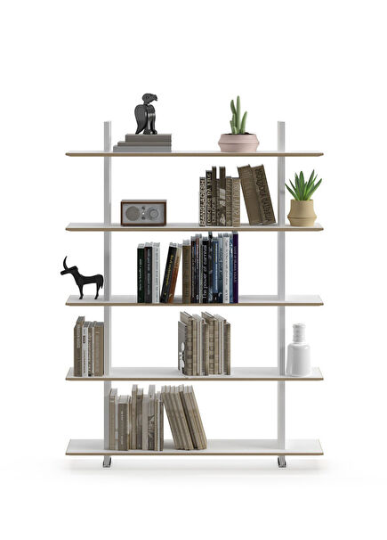 Bachata H162 White Wall Shelf 24x120 cm