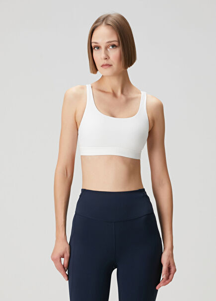 Energy White Sports Bra
