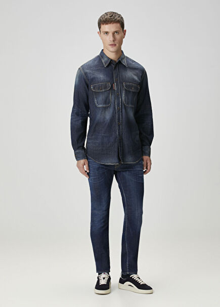 Cool Guy Koyu Lacivert Jean Pantolon