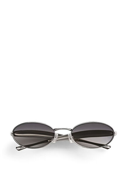 Sardine Oval Silver Women's Sunglasses