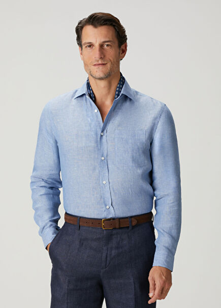 Blue Linen Shirt