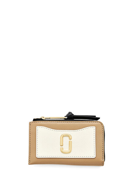 Black Cream Women's Leather Card Holder