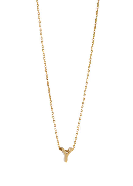 Mini Initials Women's Gold Necklace