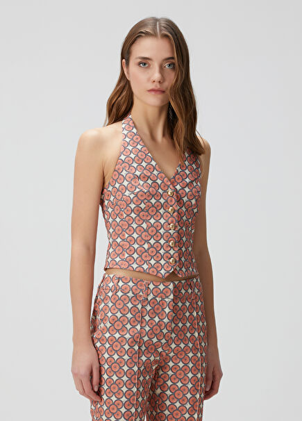 Sunstone Ecru Patterned Blouse