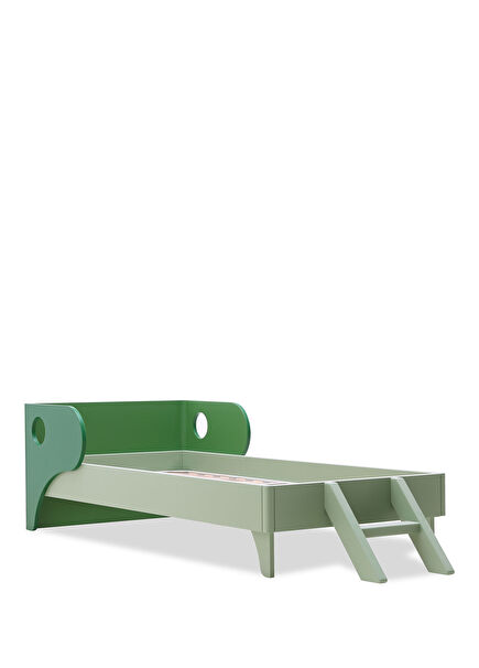 Pavri Bed Masif Koyu Yeşil Çocuk Yatak 70x160 cm