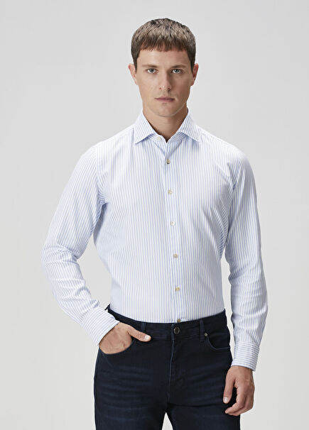 Light Blue Striped Shirt