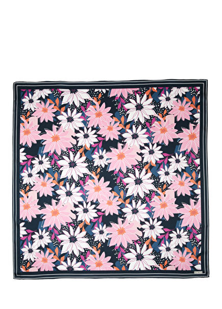 Çok Renkli 90x90 cm Twill Eşarp
