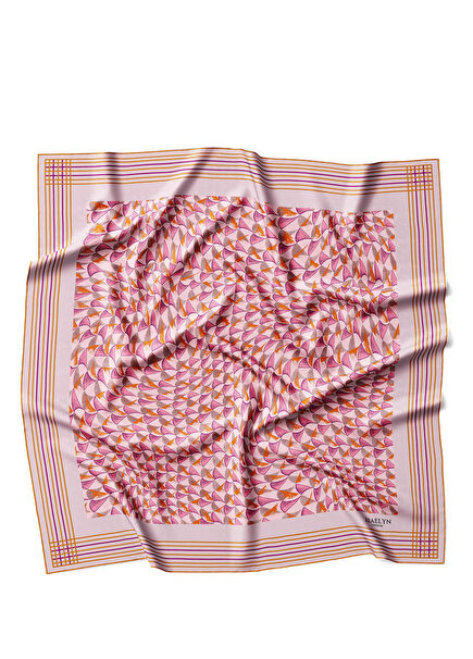 Rose Whirl Twill İpek Kadın Eşarp