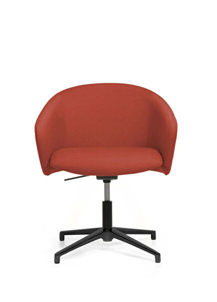 Toya Kiremit Metal Ayaklı Alçak Sırtlı Çalışma Sandalyesi 