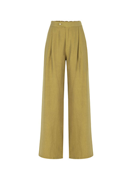Açık Yeşil Tencel Kadın Pantolon