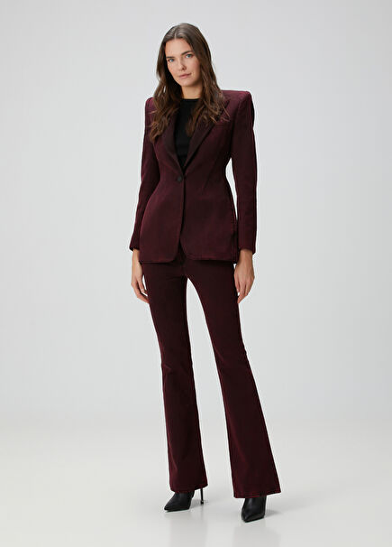 Burgundy Flared Jeans