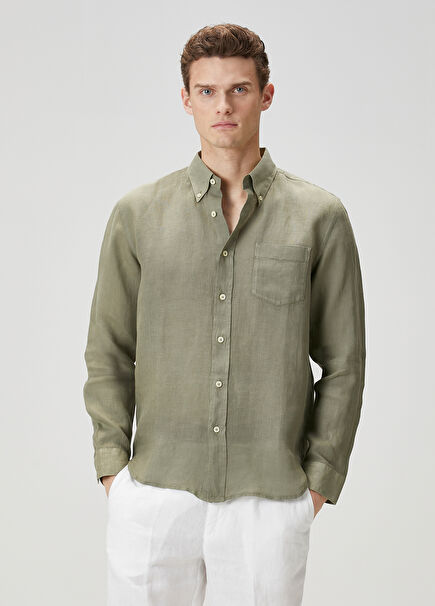 Green Linen Shirt