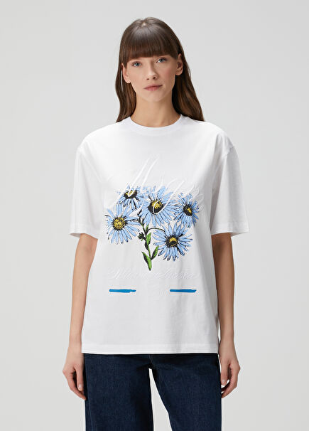 White Printed T-Shirt
