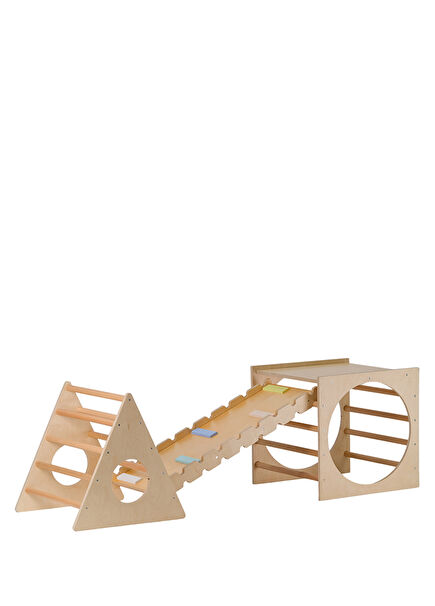 Montessori Wooden Kids Pikler Square Triangle and Ramp Triple Set