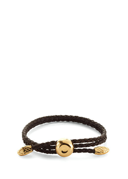 Adam Kahverengi Kadın Gümüş Bileklik