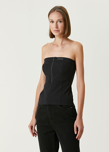 Black Strapless Blouse