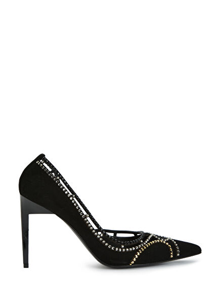 Fabi Black Suede Heels