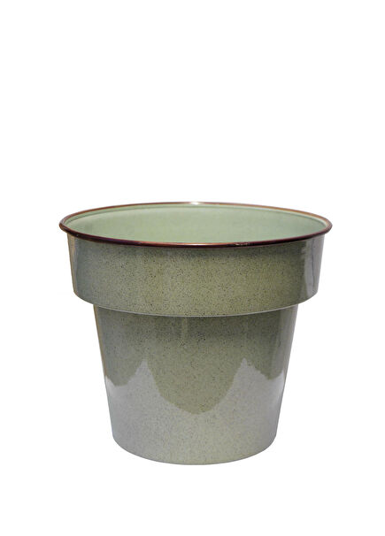 Metal Yeşil Saksı 25 cm