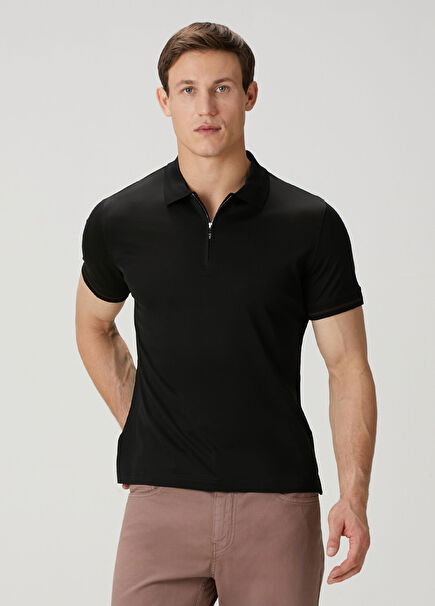 Siyah Polo Yaka T-shirt